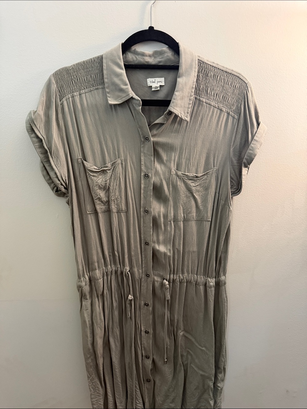 EUC Tribal Button Front Collared Dress